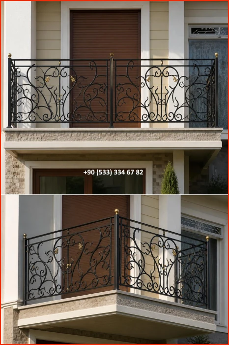 BALKON KORKULUK MODELLERİ-FERFORJE BALKON KORKULUK met8902