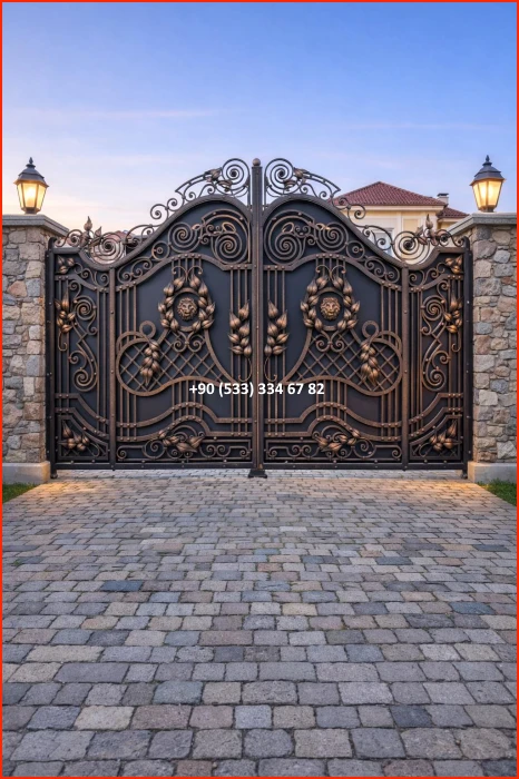 VİLLA KAPILARI-FERFORJE VİLLA KAPILAR-VİLLA GİRİŞ KAPILAR-BAHÇE KAPILARI-FERFORJE KAPILAR met8609