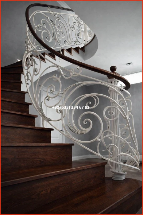 MERDİVEN KORKULUKLARI- MERDİVEN KORKULUK TASARIMI- FERFORJE MERDİVEN KORKULUK MODELLERİ met8523